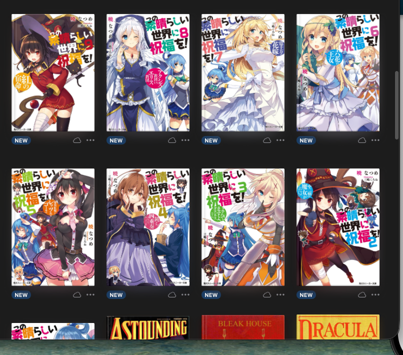 The first volume of KonoSuba