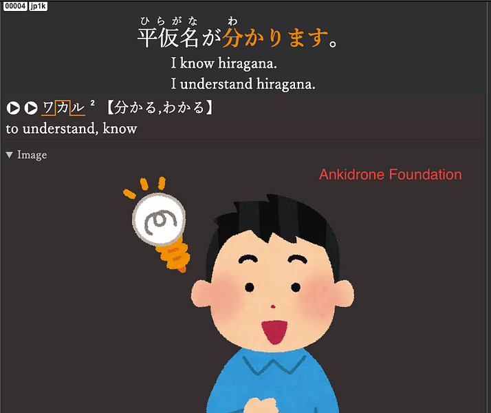 Back of the Ankidrone Foundation card