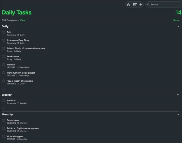 Reminders Daily Tasks